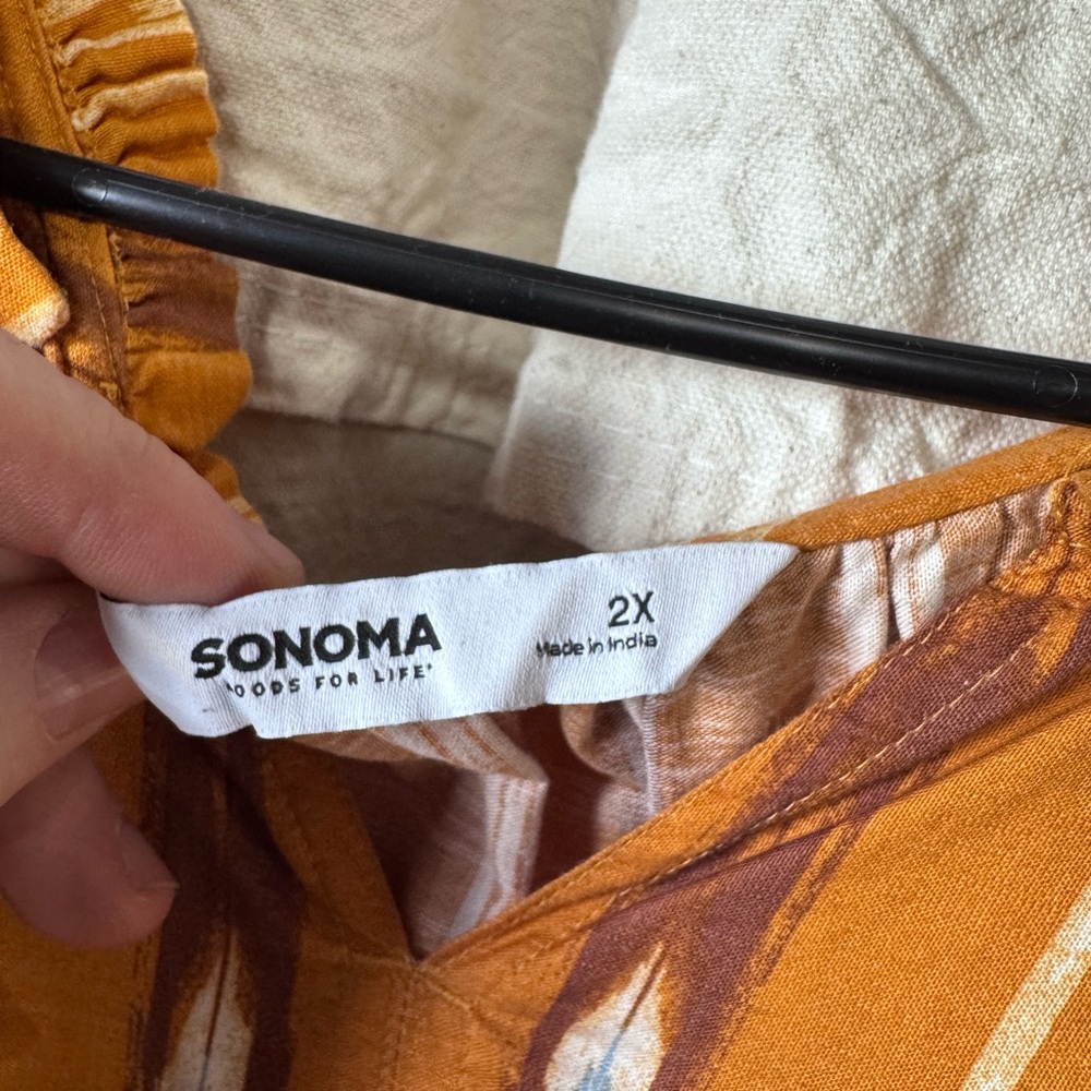 Sonoma Mustard Patterned Maxi Dress - Picture 4 of 4